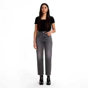 LEVIS Jeans,  Ribcage straight ankle Jeans in well worn black